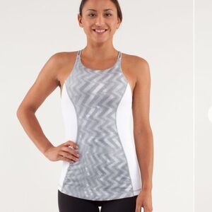 Lululemon Virtuous Tank Blazer Fossil / White Sz 6